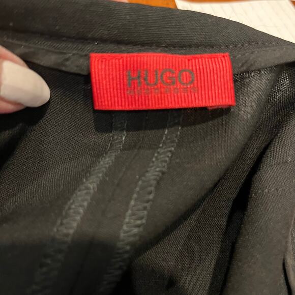 Hugo Hugo Boss Straight Leg Dress Pants Est. Sz. 8 Tailored Career Euro Chic - Picture 6 of 6